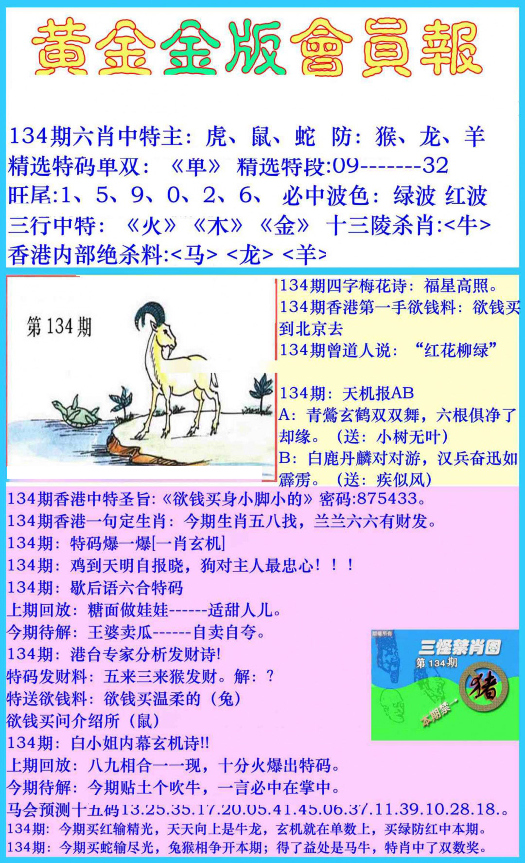 134期黄金金版会员报[图]