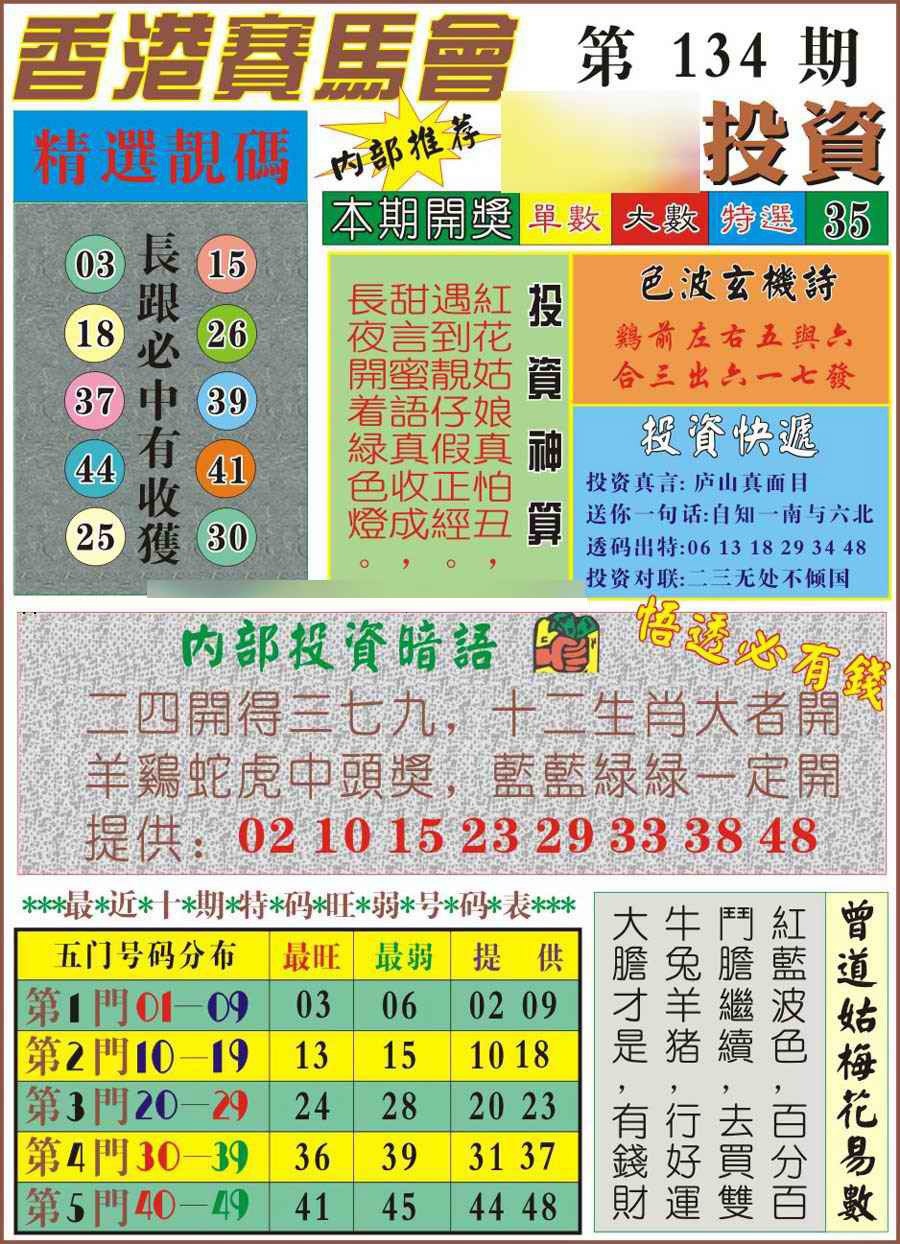 134期马经投资[图]