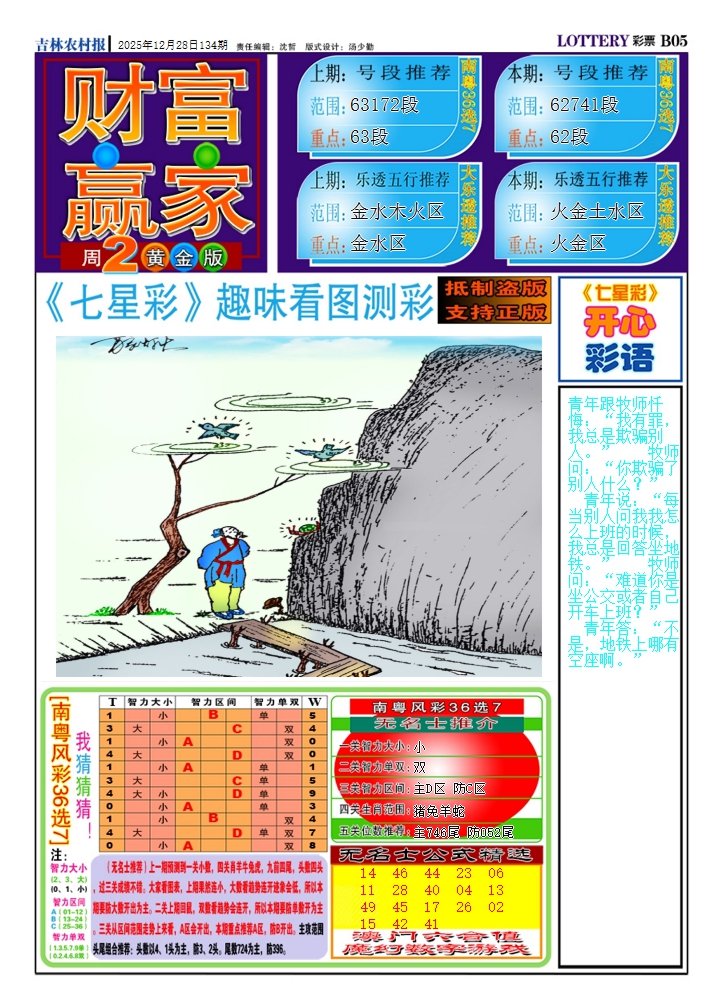 134期七星彩图(高清)A[图]