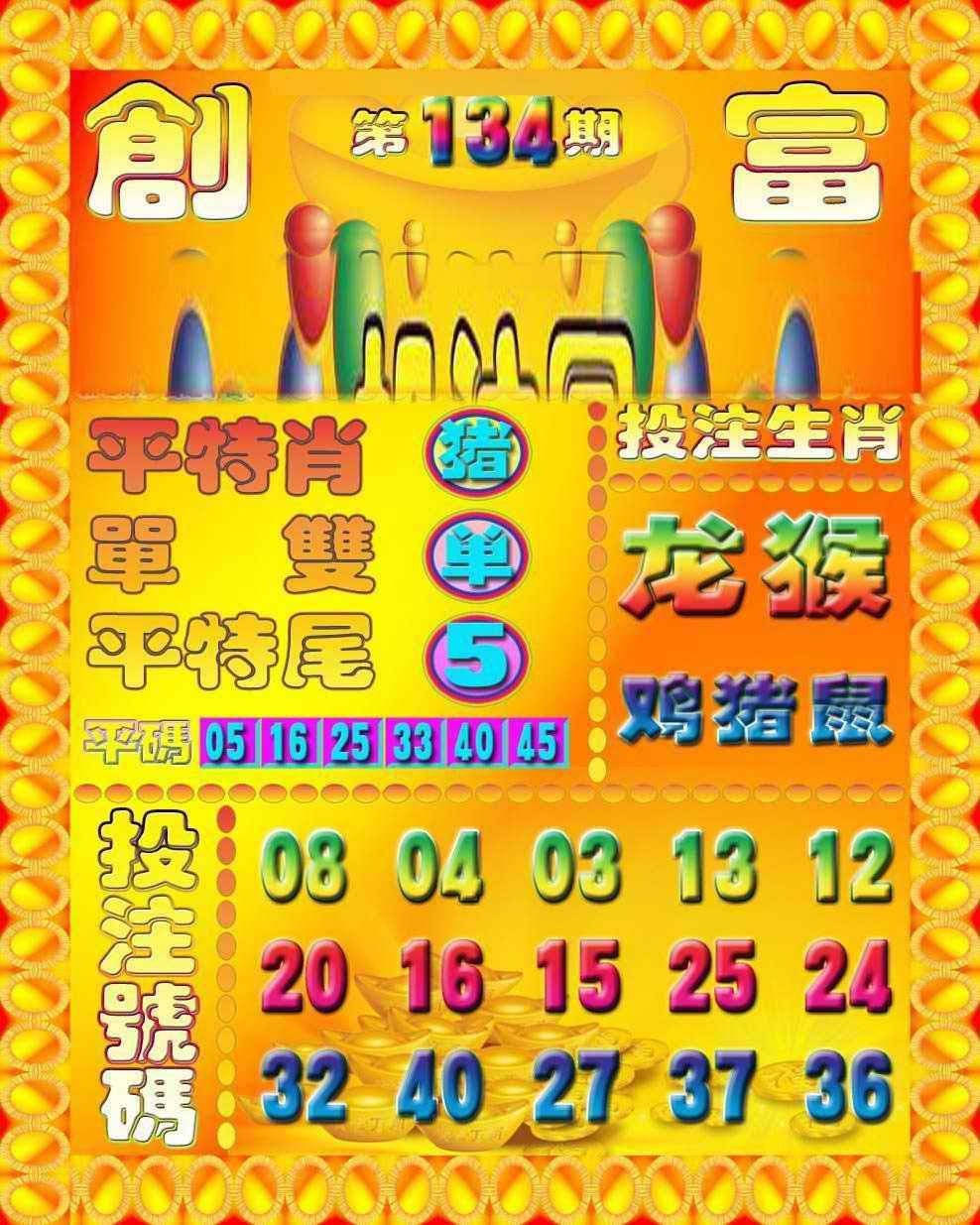 134期创富投注图[图]